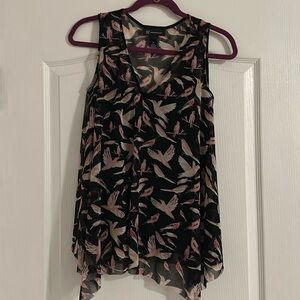 Inc chiffon over tank top